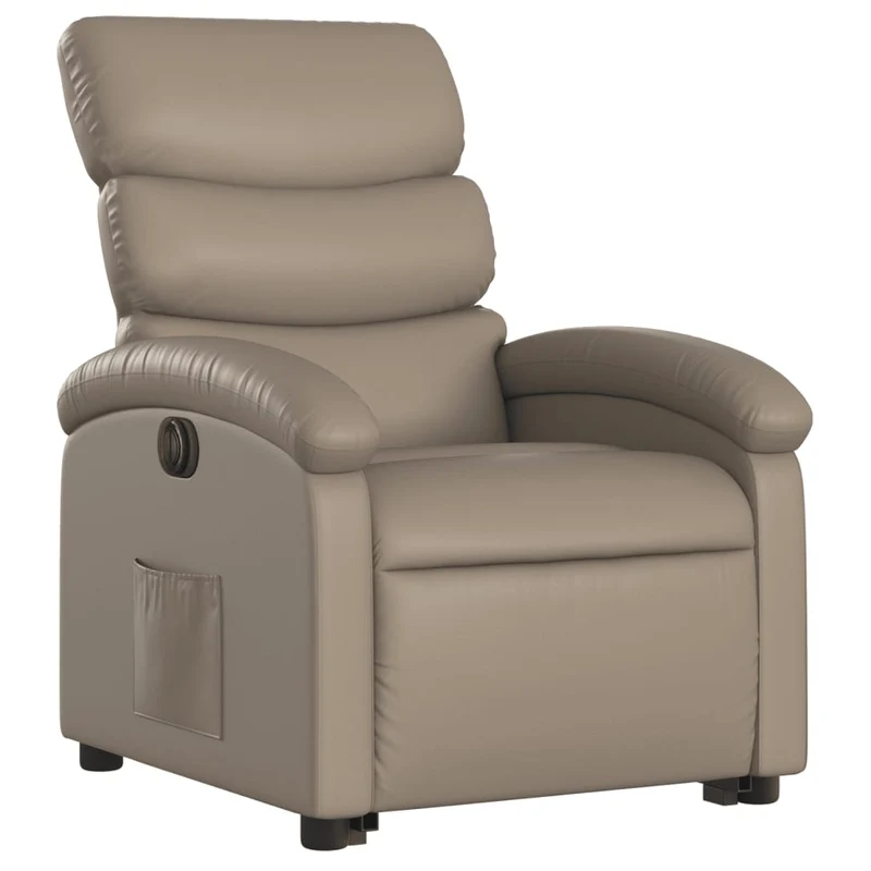 Fauteuil relax TV fonction de levage électrique très confortable en PVC couleur cappuccino DEC028250
