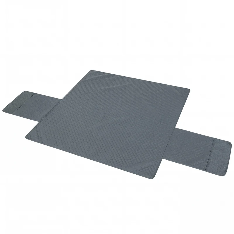Housse de canapé 3 places 306 x 177 x 0,50 cm antidérapante poches intégrées contemporain moderne en polyester gris 21_0007378
