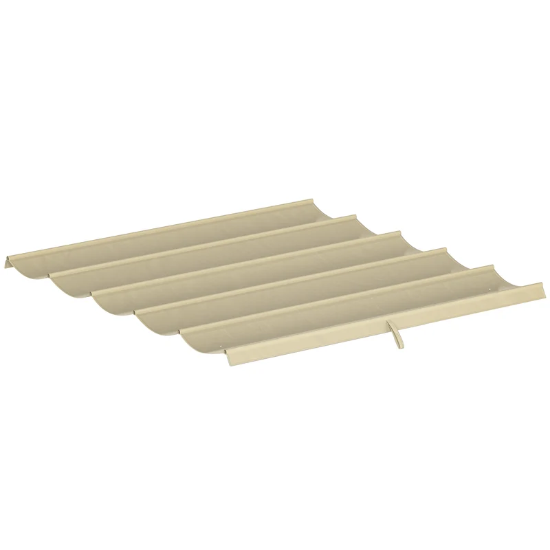 Toile de toit pour pergola 250 x 255 cm protection solaire et drainage œillets ambiance contemporain en polyester beige 21_0004802