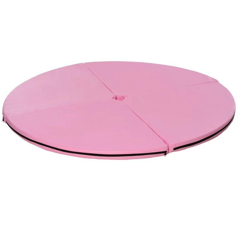 Tapis protection pliable danse verticale 150 x 5 cm antichoc confort polyvalent style contemporain salon en plastique rose 21_0006910