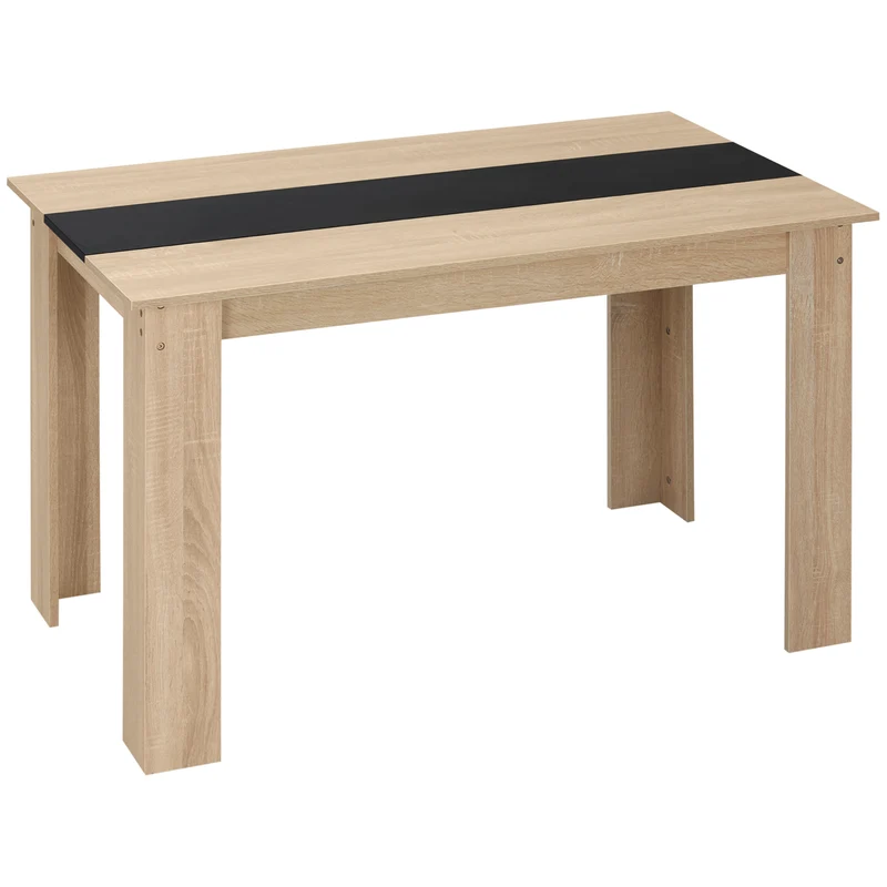 Table à manger cuisine 120 x 69 x 75 cm pour 4-6 personnes montage facile robuste moderne en panneau de particules chêne 21_0002339