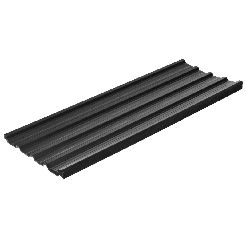Lot de 12 panneaux de bardage 129 x 45 cm prépercés résistant aux intempéries industriel en acier galvanisé anthracite 21_0005411