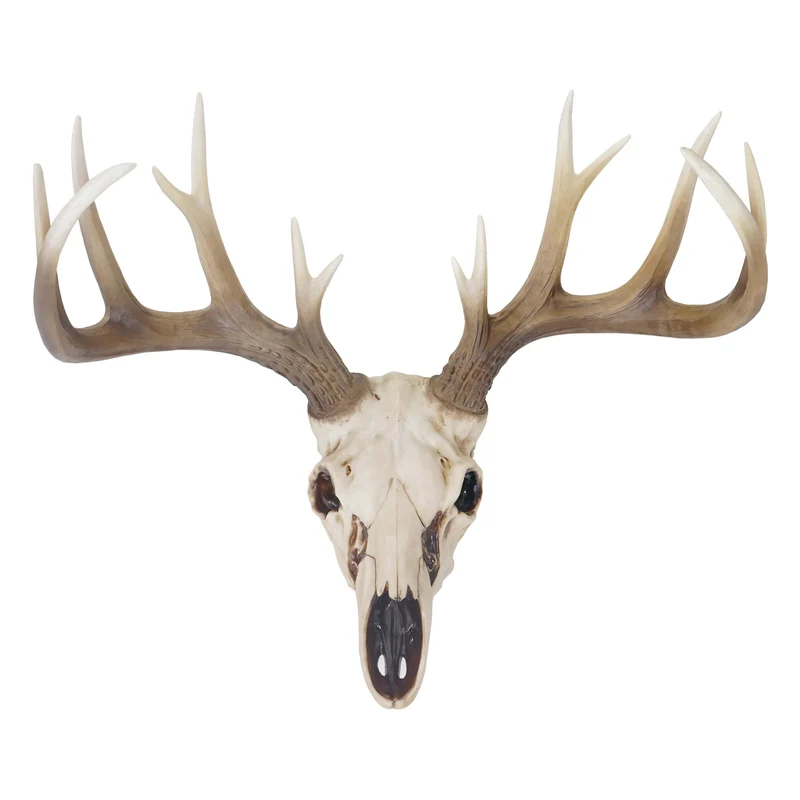 Tête de cerf en polyrésine 58cm trophée intérieur extérieur décoration murale 04_0002850