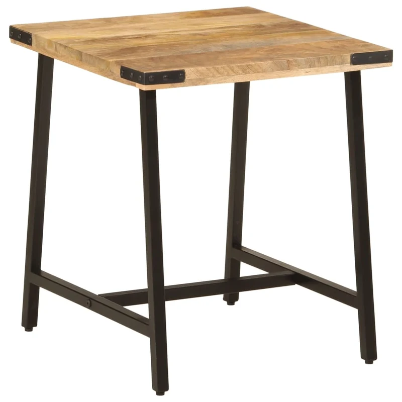 Table d’appoint 45 x 45 x 50 cm en bois massif de manguier et fer DEC032570