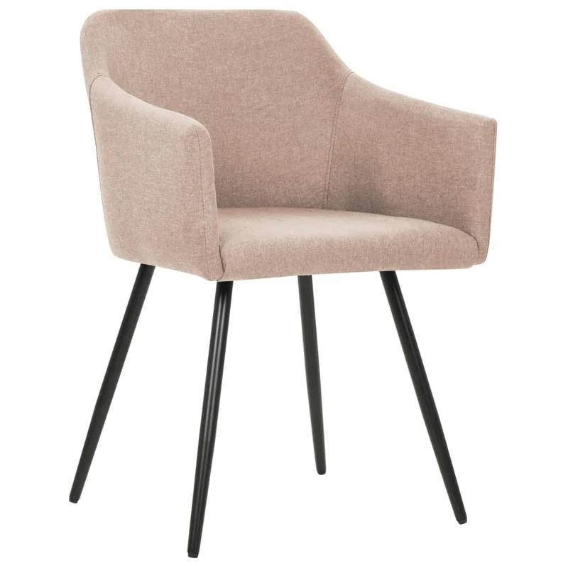 Lot de 4 chaises de salle à manger cuisine design et confortable en tissu taupe CDS022000