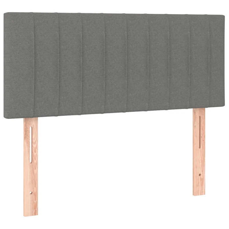 Tête de lit accessoire couchage chambre à coucher meuble 90 x 5 x 78/88 cm tissu gris foncé TDL0203166