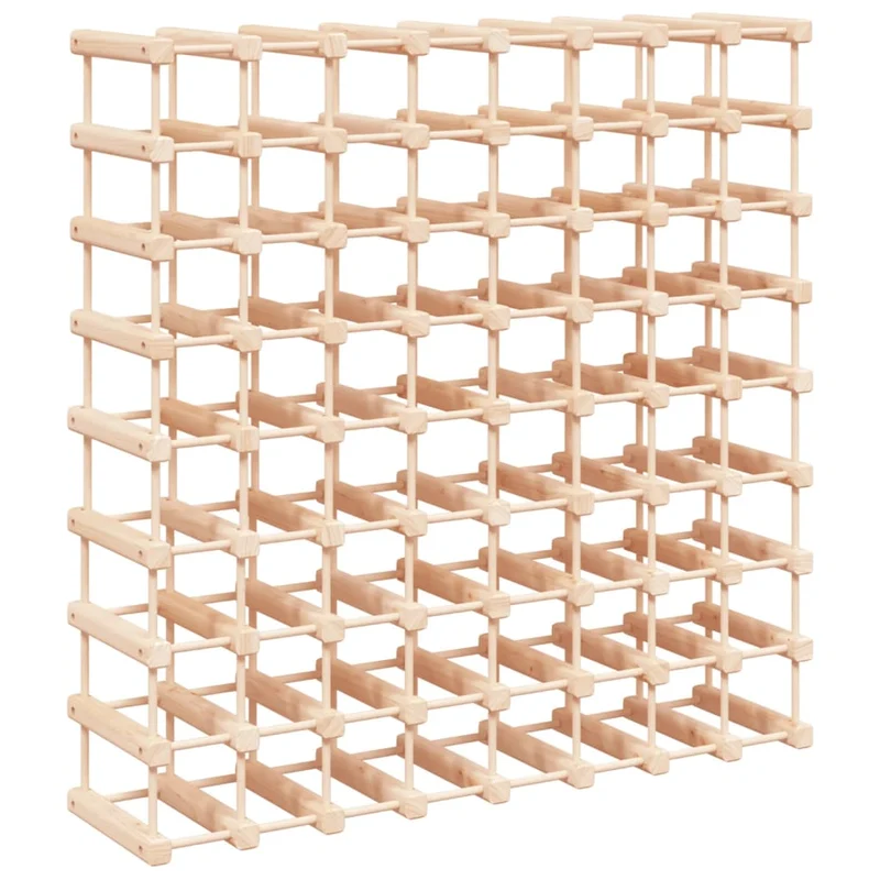 Casier range bouteilles étagère de rangement vin pour 72 bouteilles 90,5 x 23 x 90,5 cm en bois de pin DEC024404