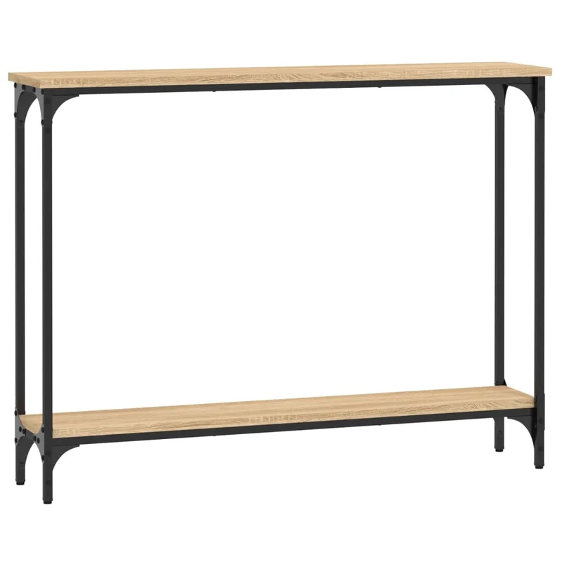 Table d'appoint console pratique pour une entrée organisée 100 x 22,5 x 75 cm bois d'ingénierie et métal DEC031898