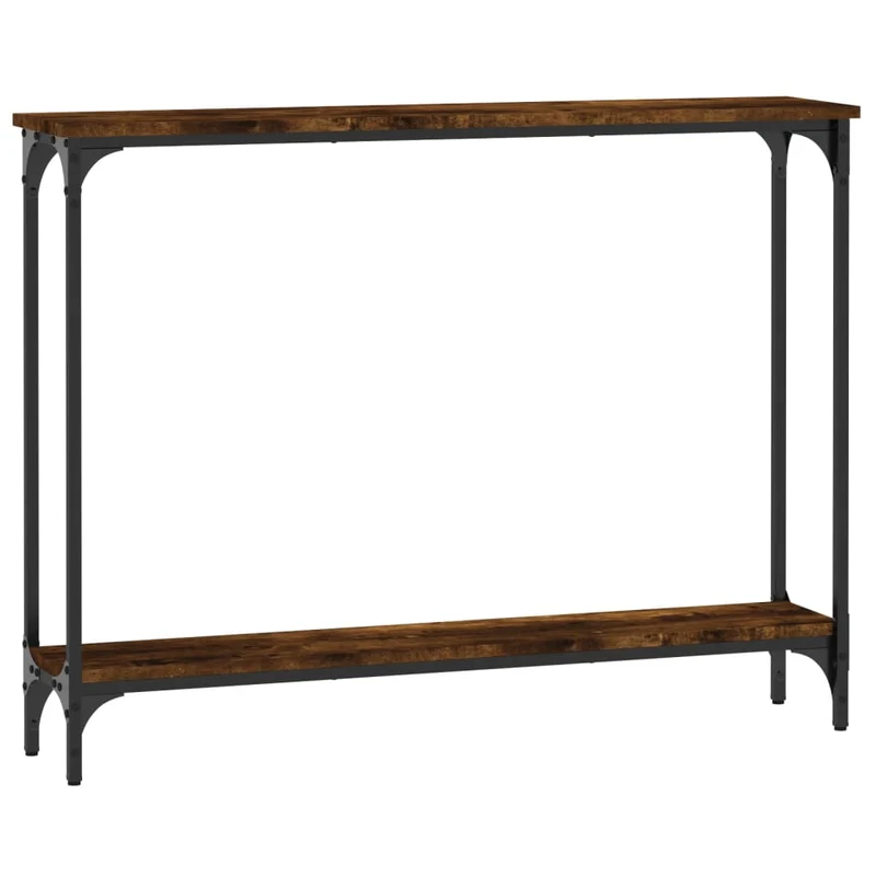 Table d'appoint console pratique pour une entrée organisée 100 x 22,5 x 75 cm bois d'ingénierie marron et métal DEC031752