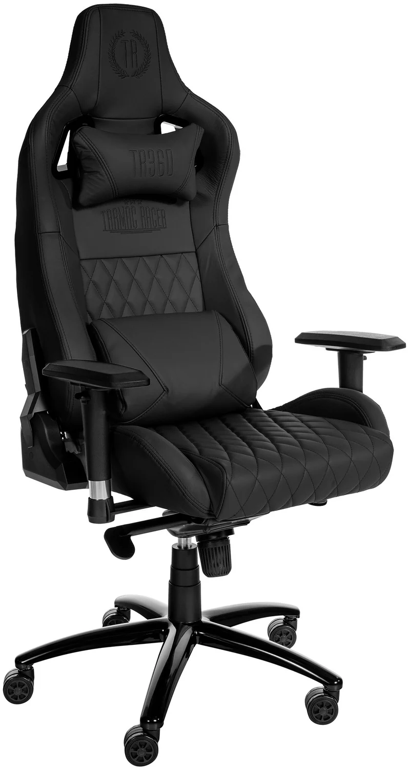 Fauteuil de bureau sur roulettes mécanisme à bascule coussin lombaire en cuir véritable noir cadre métal 10_0007021