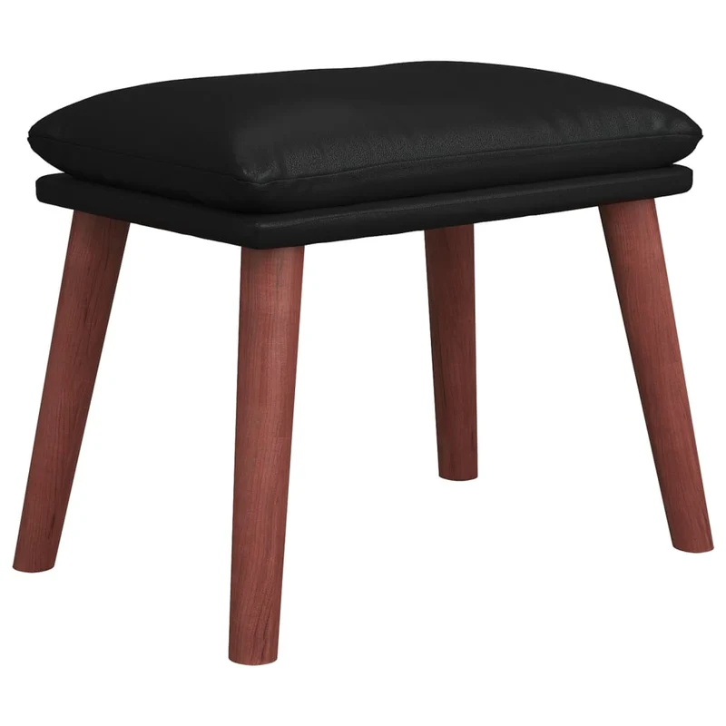 Repose-pieds tabouret 45 x 29,5 x 35 cm PVC noir DEC030463