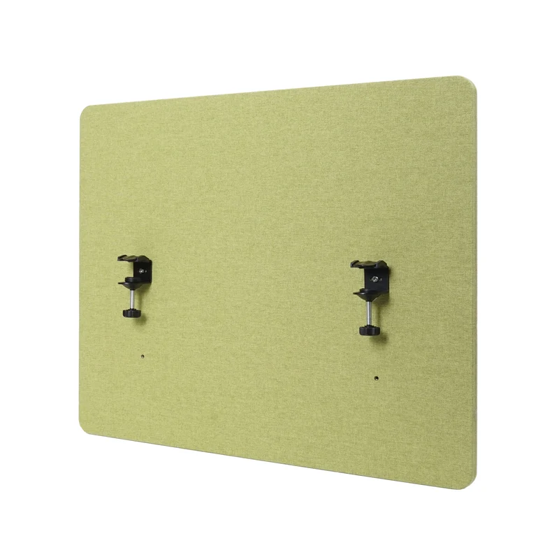 Cloison acoustique de bureau pour bureau panneau de séparation insonorisant panneau d’affichage double face tissu vert 60x75 cm 04_0006436
