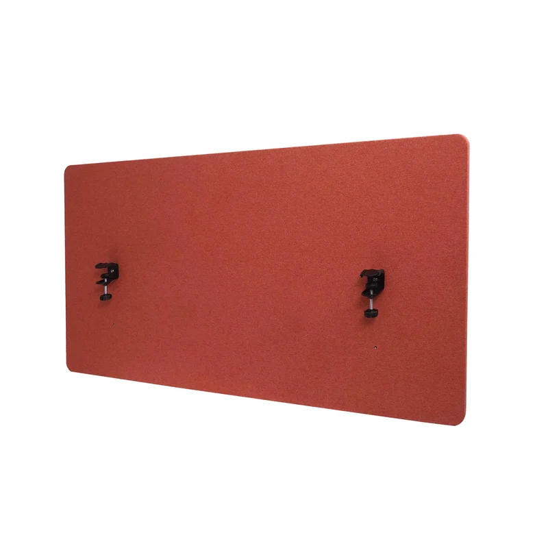 Cloison acoustique de bureau panneau séparateur insonorisant panneau d’affichage double face tissu brun 60x120 cm 04_0006429