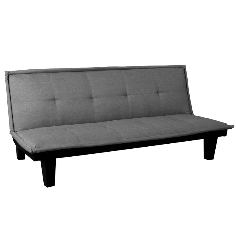 Canapé convertible 3 places avec dossier réglable fonction lit tissu gris foncé 04_0011169