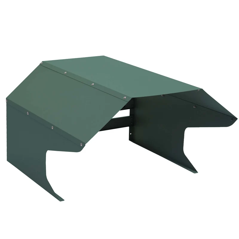 Garage pour robot tondeuse avec protection météo 41x60x70 cm acier galvanisé vert 04_0010375