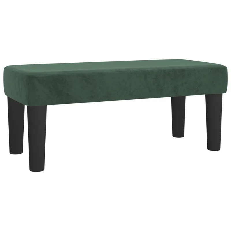 Banquette banc bout de lit 70 x 30 x 30 cm velours vert DEC024689