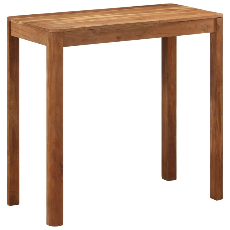 Table d’appoint multifonction en bois massif d'acacia finition couleur miel 110 x 55 x 106cm DEC036418