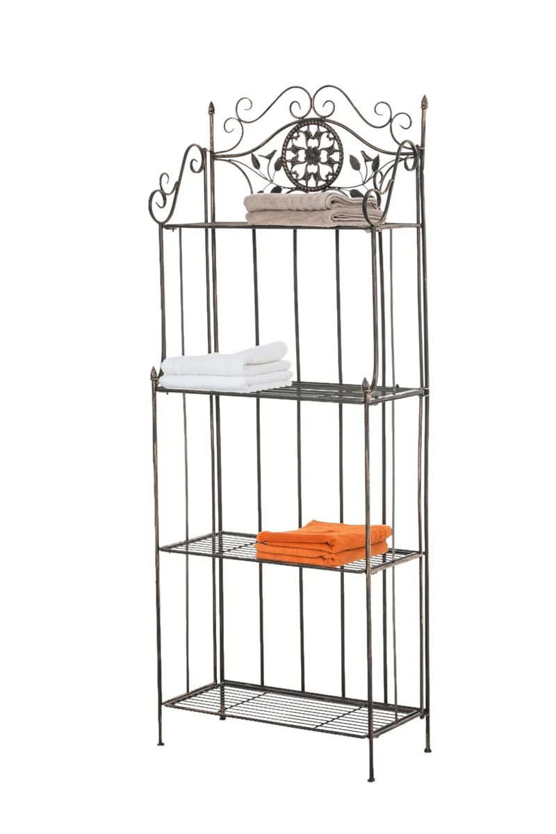 Étagère de rangement plantes chaussures cuisine 4 niveaux en métal 175x66x32 cm bronze ETA10094