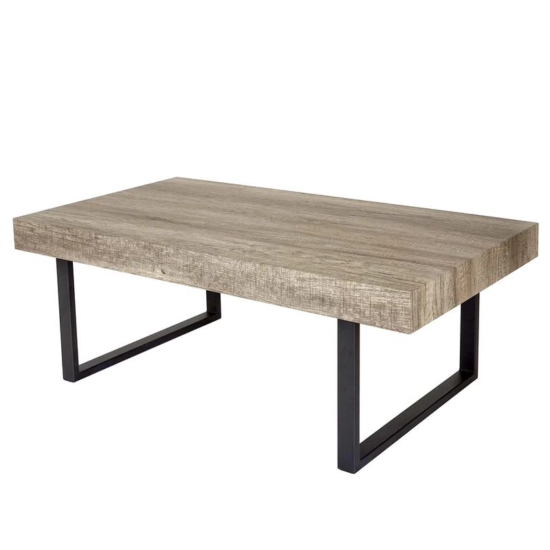 Table basse design contemporain 110 x 60 cm structure en bois de peuplier pieds en métal 04_0008480