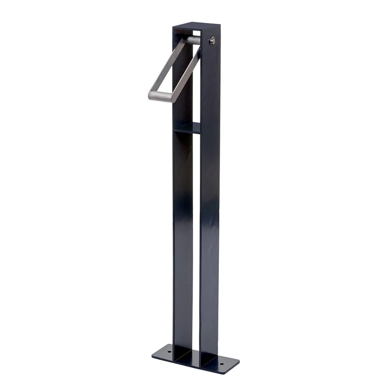 Arceau de stationnement vélo support vélo extérieur à sceller anti-vol en acier galvanisé anthracite 04_0010448