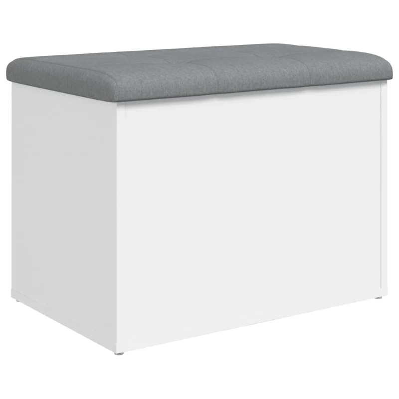 Banc banquette de rangement blanc 62 x 42 x 45 cm bois d'ingénierie blanc DEC024711