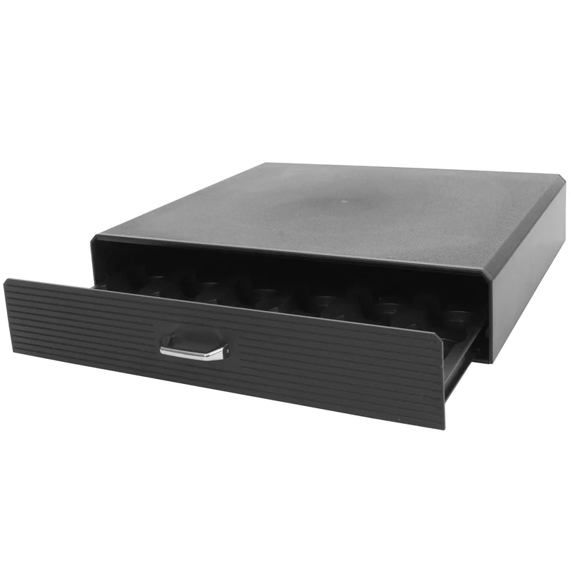 Boîte de rangement pour capsules de café avec tiroir capacité 30 capsules support machine à café pieds antidérapants plastique transparent 04_0010184