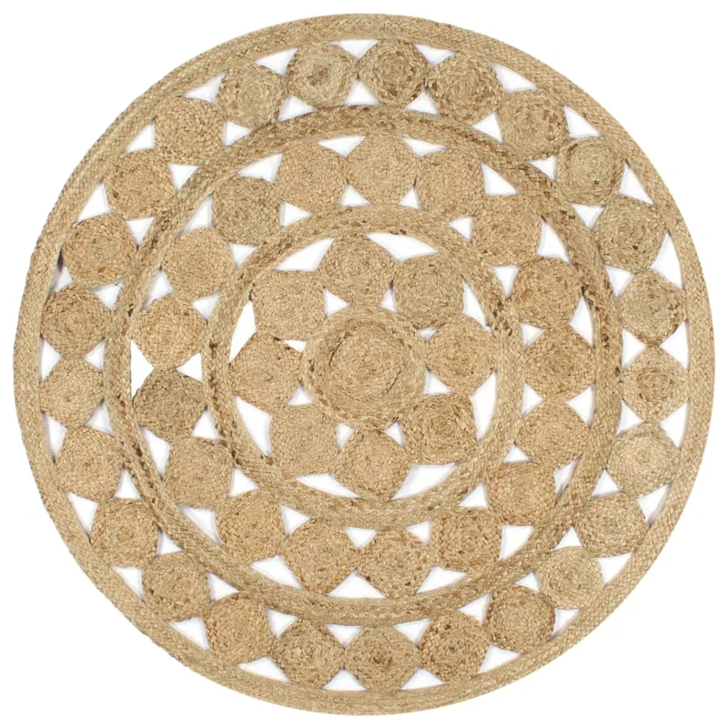 Tapis fait à la main Jute tressée 120 cm DEC023506