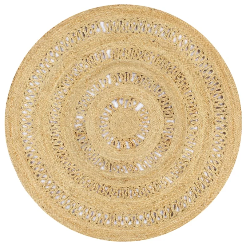 Tapis fait à la main Jute tressée 120 cm DEC023503