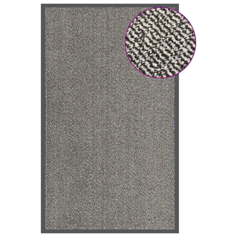 Paillasson touffeté 90 x 150 cm en PP marron clair et caoutchouc antidérapant DEC040680