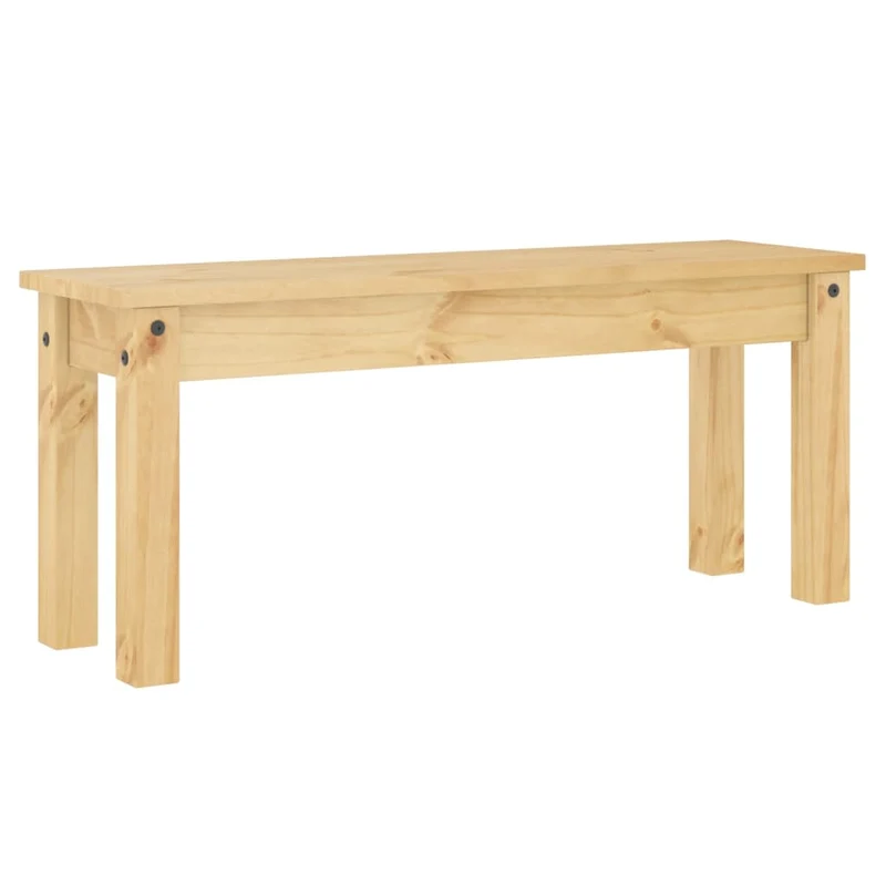 Banc de salle à manger design rustique 105 x 30 x 45 cm en bois massif de pin DEC025029