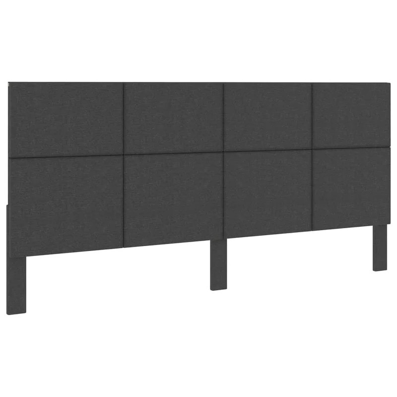Tête de lit accessoire couchage chambre à coucher meuble 200 x 200 cm tissu gris foncé TDL0203149