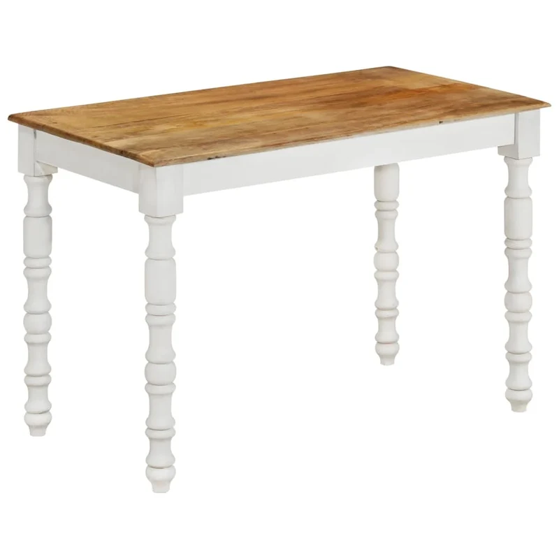 Table de salle à manger design rustique 110 x 60 x 76 cm bois de manguier massif DEC036651