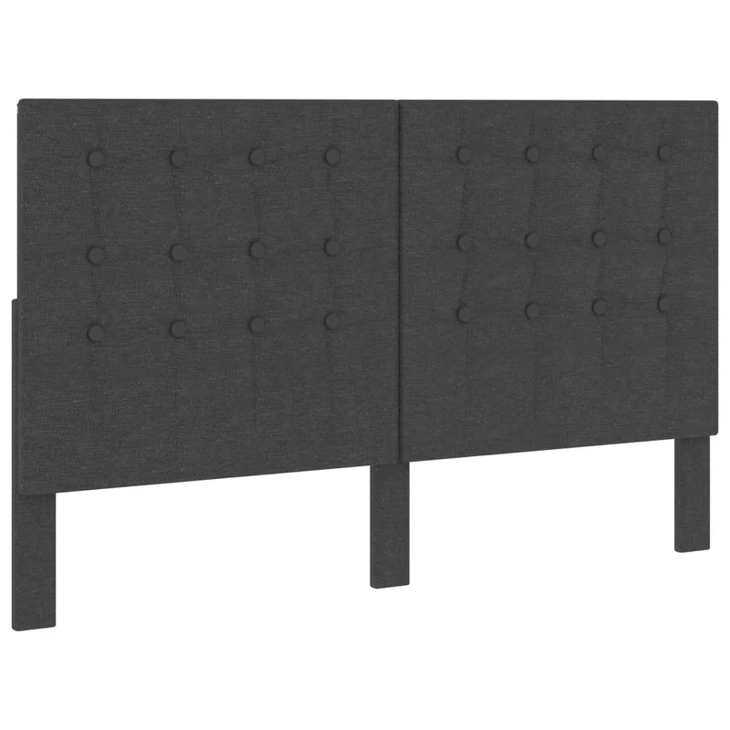 Tête de lit accessoire couchage chambre à coucher meuble touffetée 160 x 200 cm tissu gris foncé TDL0201994