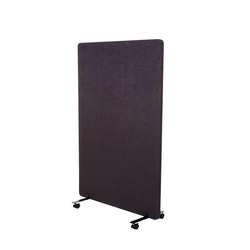 Cloison acoustique paravent de bureau séparateur de pièce tableau d'affichage à double paroi 127x80 cm en tissu marron-gris 04_0006426