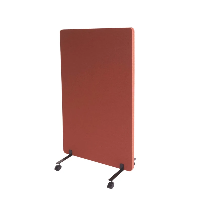 Cloison acoustique à double paroi paravent de bureau séparateur de pièce panneau d'affichage tissu marron 127x80 cm 04_0006425