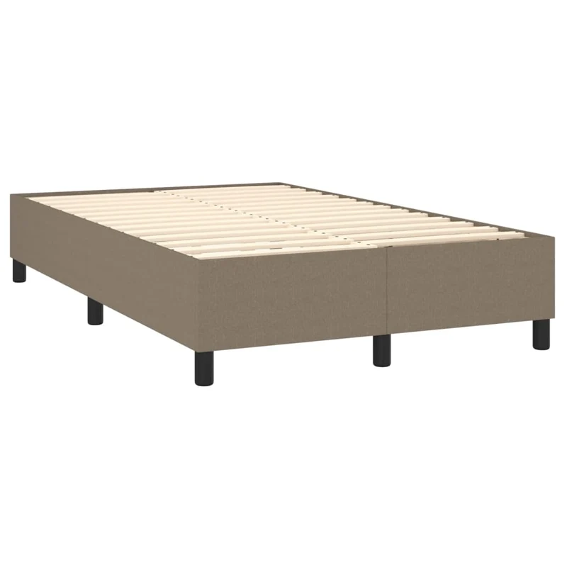 Sommier à lattes sur pieds cadre de lit 120x200 cm tissu taupe TDL0206939
