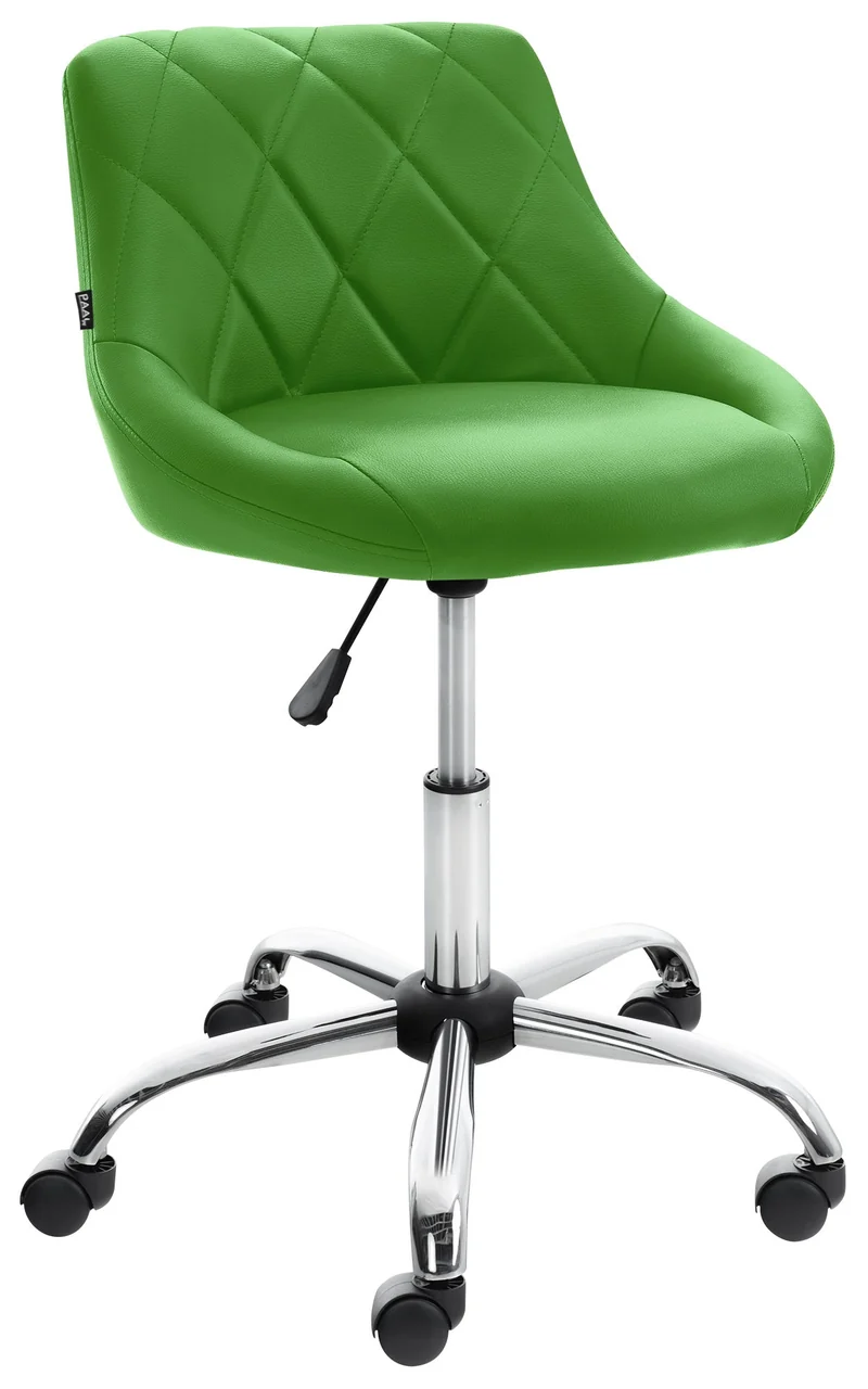 Tabouret de travail confortable pour cabinet médical salon de beauté en PVC vert pivotant et réglable TABO10206