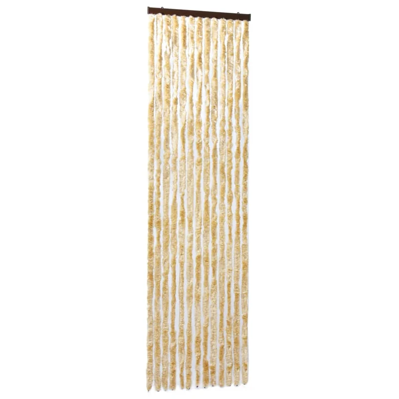 Rideau contre insectes moustiquaire Beige 56x185 cm Chenille DEC022184