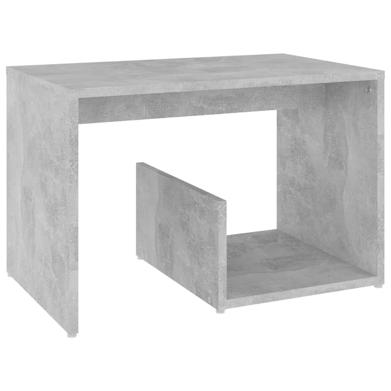 Table d'appoint bout de canapé 59 x 36 x 38 cm en aggloméré gris DEC032460