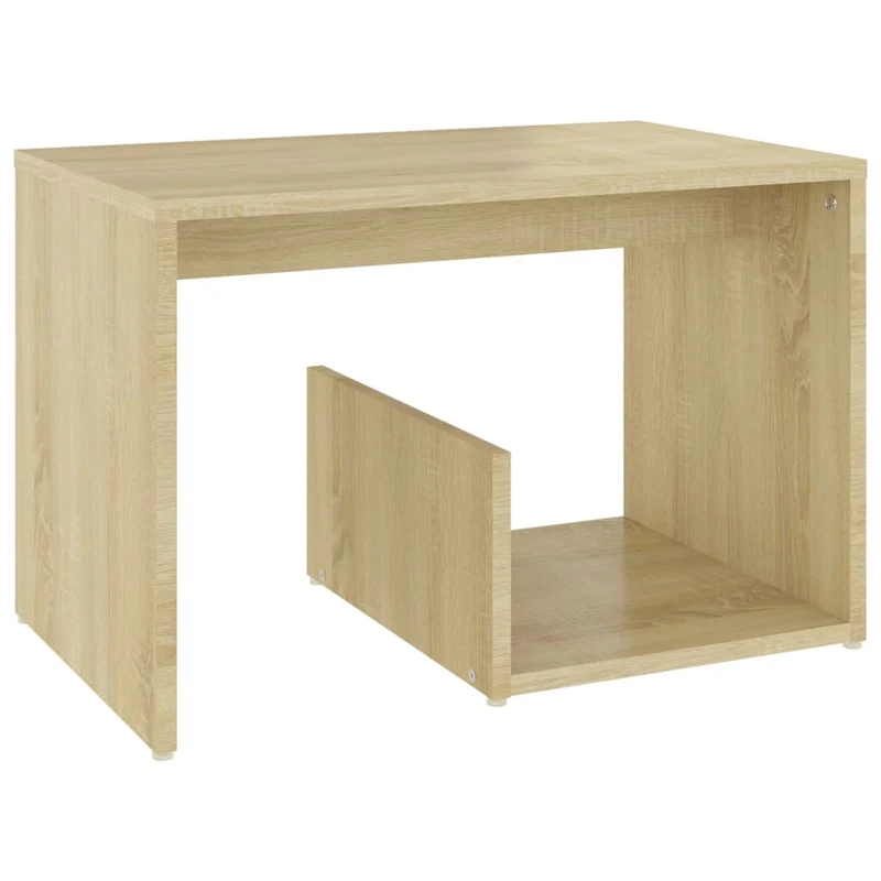 Table d'appoint bout de canapé 59 x 36 x 38 cm bois d'ingénierie couleur chêne DEC032425