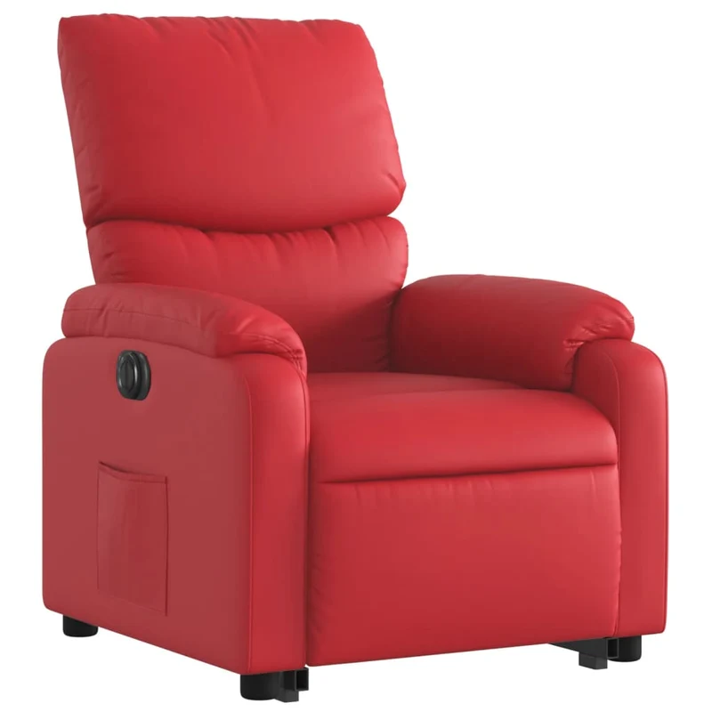 Fauteuil relax TV fonction de levage électrique très confortable en PVC rouge DEC028557