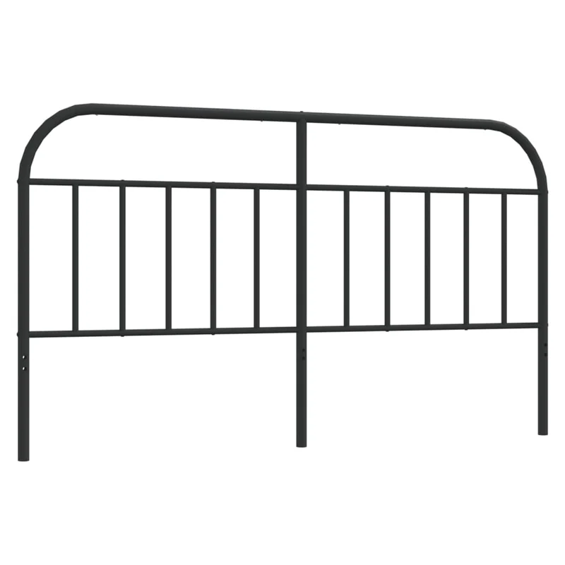 Tête de lit accessoire couchage chambre à coucher meuble 160 cm métal noir TDL0202427