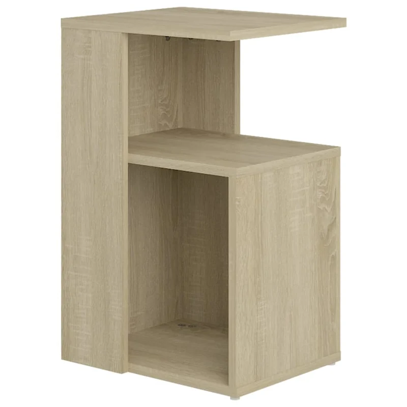 Table d'appoint table de chevet bout de canapé 36 x 30 x 56 cm bois d’ingénierie couleur chêne DEC032412