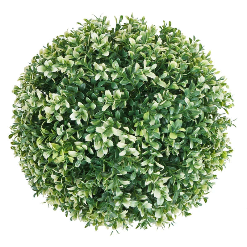 Boule de buis artificiel en forme de topiaire décoration intérieur ou extérieur diamètre 35 cm blanc 04_0006006
