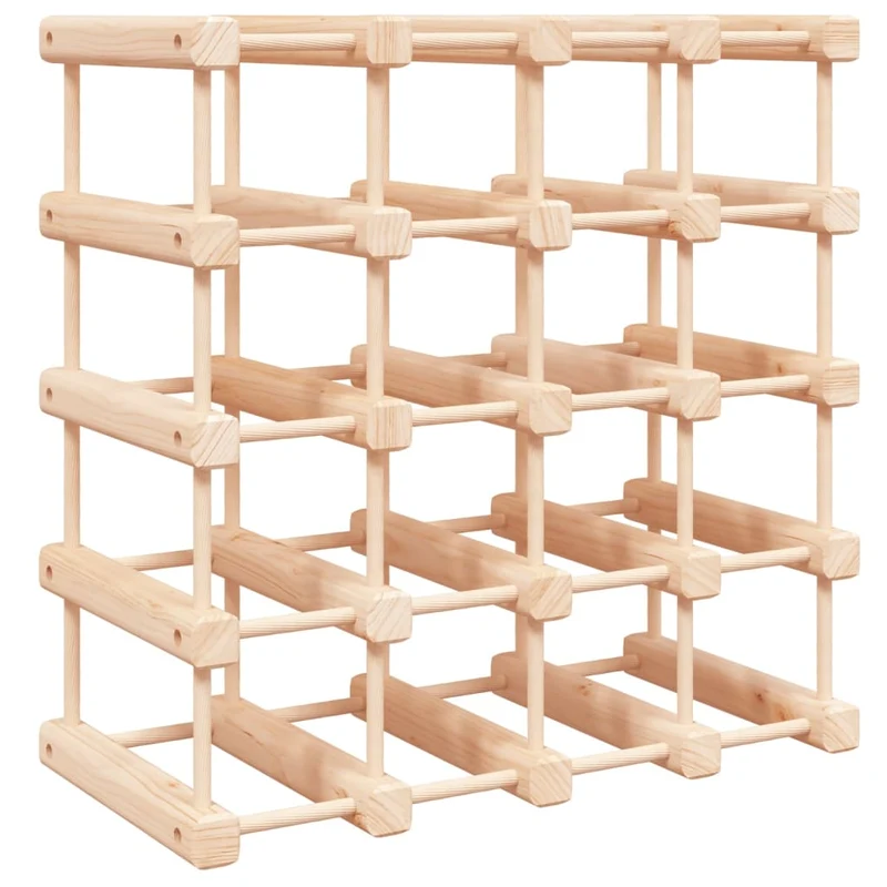 Casier range bouteilles étagère de rangement vin pour 20 bouteilles 46,5 x 23 x 46,5 cm en bois de pin DEC024396