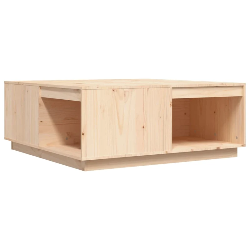 Table basse de salon design rustique 100 x 101 x 40,5 cm bois massif de pin DEC036919