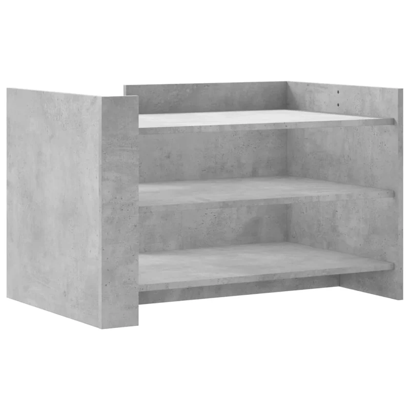 Table basse avec étagères design moderne 80 x 50 x 50 cm bois d'ingénierie gris DEC039343