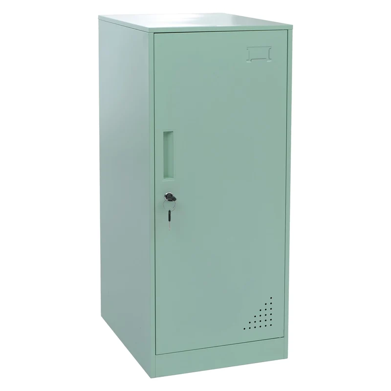 Armoire vestiaire métallique avec tringle et étagère amovible 90x38x45 cm acier couleur menthe 04_0008960