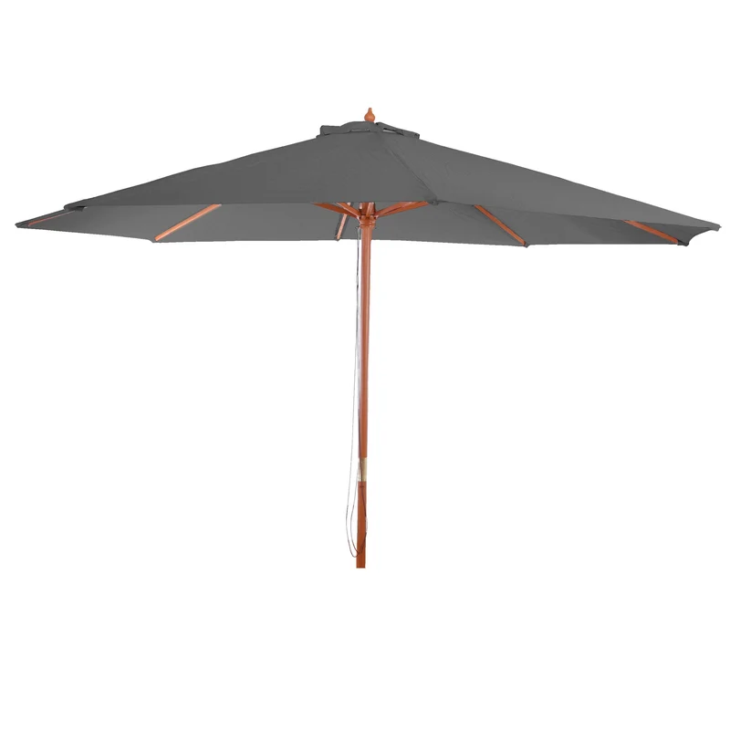 Parasol florida parasol de jardin parasol de marché diamètre 3 5m polyester/bois 7kg gris foncé 04_0008008