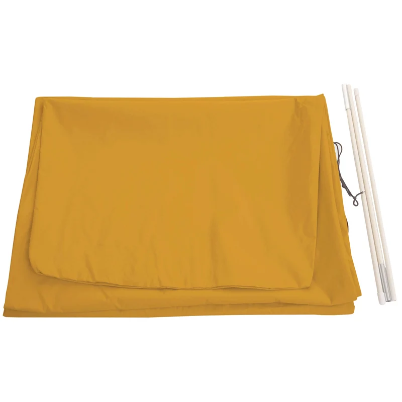 Housse de protection pour parasol rectangulaire 240 x 60 x 40 cm pratique finition mate en polyester jaune 04_0010571